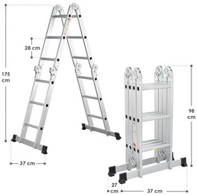 InternetovaZahrada Hliníkový multifunkčný rebrík 360 cm