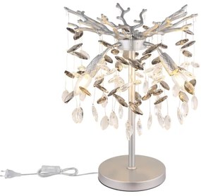 Globo 64138TS - Stolná lampa QUEENA 3xE14/40W/230V strieborná