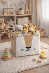 Úložný box Lion, 29x29x29 cm, hnedá