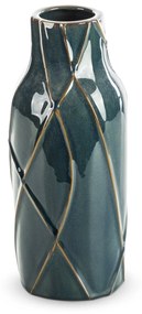 Dekoratívna váza TEO 13 x 30 cm tyrkysová