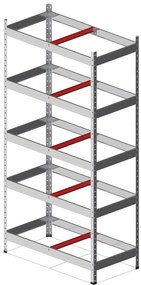 Marbo Kovový REGÁL SÉRIE SOLID 180X90X45 5 POLÍC NOSNOSŤ 1000 KG