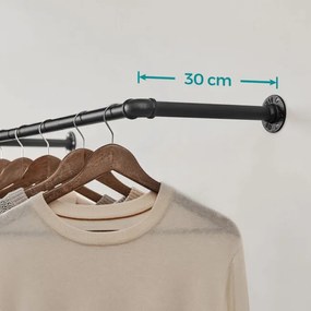 Set dvoch nástenných vešiakov kovový čierny AUV-E1067 BK (2 ks)