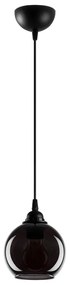 Čierne závesné svietidlo so skleneným tienidlom ø 15 cm Smoked – Opviq lights
