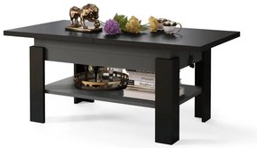 Rozkladací konferenčný/jedálenský stôl s zdvíhacou doskou ROY čierna/antracit