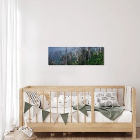 Obraz - Národný lesný park Zhangjiajie (s hodinami) (90x30 cm)