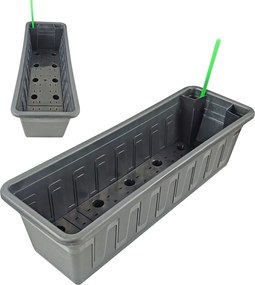 AMADEA Drevený prírodný obal s truhlíkom, 51,1x19,6x15cm, český výrobok