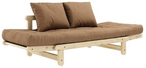 Rozkladacia pohovka s hnedým poťahom Karup Design Beat Natural/Mocca
