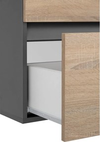 Závesná skrinka bez umývadla v dekore duba v prírodnej farbe 60x52 cm Wisla – Støraa