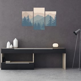 Obraz - Tyrkysové hory N⁰2 (90x60 cm)
