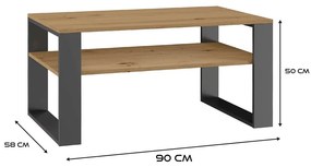 Konferenční stolek Lawa MODERN 1P dub artisan/antracit