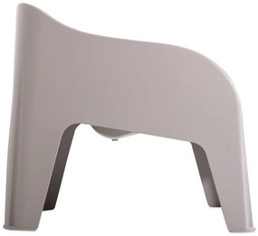 PETRA ARMCHAIR plastové kreslo, sivé