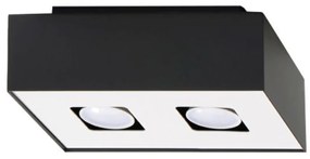 Stropné svietidlo Mono 2, 1x čierne/biele kovové tienidlo