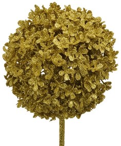 Zlatá trblietavá dekorácia kvet hortenzie - 16*16*70 cm