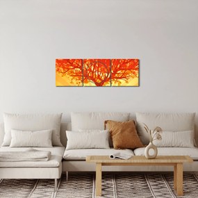 Obraz - Strom v žiari slnka (s hodinami) (90x30 cm)