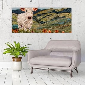 Obraz - Imitácia pleteného motívu (120x50 cm)
