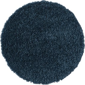My Flair, Kusový koberec My Shaggy dunkelblau kruh, 100x100 (priemer) kruh, modrá, chodba / predsieň