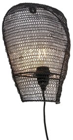 Orientálna nástenná lampa čierna 35 cm - Nidum