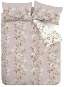 Ružové bavlnené obliečky na jednolôžko 135x200 cm Francesca Floral – Bianca