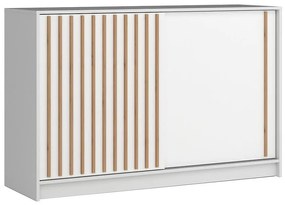 Komoda Royal biela/lamela dub wotan