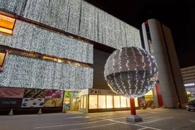 DECOLED Svetelný záves LED, 1x12 m, ľadovo biely s bleskom, 1200 diód, IP67