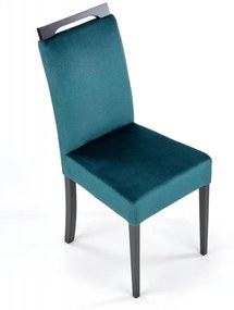Jedálenská stolička CLARION 2 – masív, látka, viac farieb Čierna / tmavo zelená