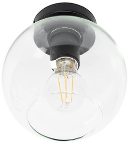 Stropné svietidlo BLACK MESH small short - kov/sklo - čierne