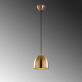 Závesné svietidlo v bronzovej farbe s kovovým tienidlom ø 17 cm Mugo – Opviq lights