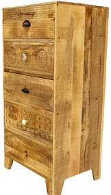 furniture-nabytek.cz - Vysoká komoda z mangového dreva 60x120x45