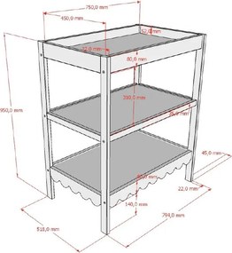 Béžový prebaľovací pult s prebaľovacím pultom Swingo – Vipack