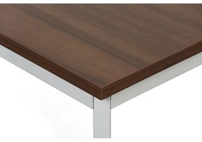 Jedálenský stôl, 1200 x 800 mm, sivá podnož, orech