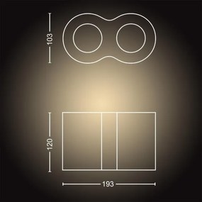 Philips 56332/30/P6 - LED Stmievateľné svietidlo Hue PILLAR 2xGU10/5W/230V + DO