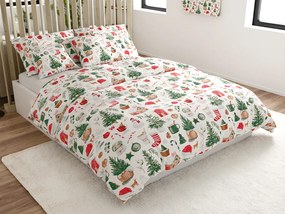 Bavlnené obliečky MAGIC CHRISTMAS biele Rozmer obliečky: 2 ks 70 x 90 cm | 200 x 220 cm