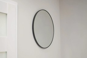 Dekorstudio Okrúhle zrkadlo s čiernym rámom 70cm