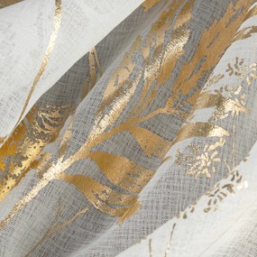 ZÁCLONA NA KRÚŽKOCH DELIA 140X250 CM LISTY