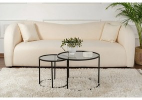 Súprava konferenčných stolíkov Aurum Black and Grey 60 cm, 2 ks