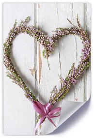 Gario Plagát Levanduľové srdce Farba rámu: Bez rámu, Veľkosť: 20 x 30 cm