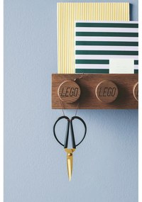 Detská nástenná polica z tmavo moreného dubového dreva LEGO® Wood