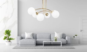 Toolight Toolight, stropné svietidlo 6xE27 APP1577-5C, zlatá lesklá, OSW-03605