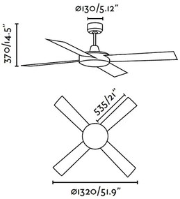 Stropný ventilátor Faro MALLORCA 33350 javor/biela + záruka 3 roky ZADARMO