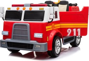 LEAN CARS Pilot LL911 Červené hasičské auto na batérie pre deti