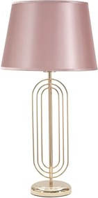 Stolná lampa Krista 64 cm ružovo-zlatá