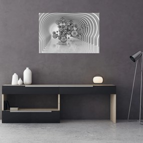 Obraz - Čiernobiele bubliny (90x60 cm)