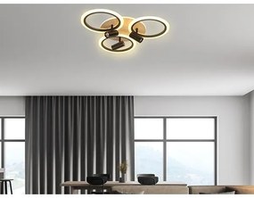 LED Stmievateľné stropné svietidlo LED/70W/230V 3000-6500K čierna/hnedá + DO