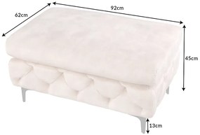 Taburetka moderná champagne zamat