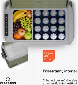 Klarstein PolarForce 37l kompresorový chladiaci box| LCD panel, osvetlenie, off-road, ochrana batérie, 12V/230V