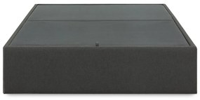 Čierna čalúnená dvojlôžková posteľ s úložným priestorom/bez čela 140x190 cm Matters – Kave Home