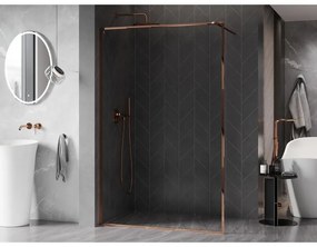 Mexen Kioto-F, sprchová zástena s rámom 160 x 202 cm, 8 mm číre sklo, profil ružové zlato, 800-160-104-60-00