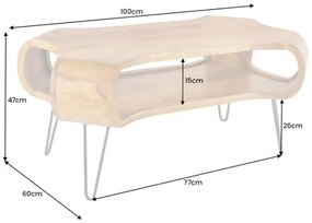 Konferenčný stôl Organic 43073 100x60cm Drevo Palisander - Komfort-nábytok