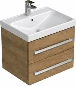 Kúpeľňová skrinka s umývadlom SAT Cube Way 60x53x46 cm dub Hickory mat CUBE46602DHBRE