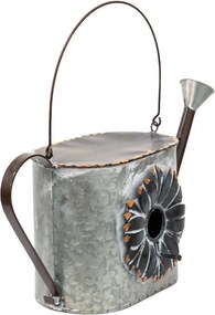 Dekoračná plechová vtáčia búdka v tvare kanvy - 48*20*28/40 cm